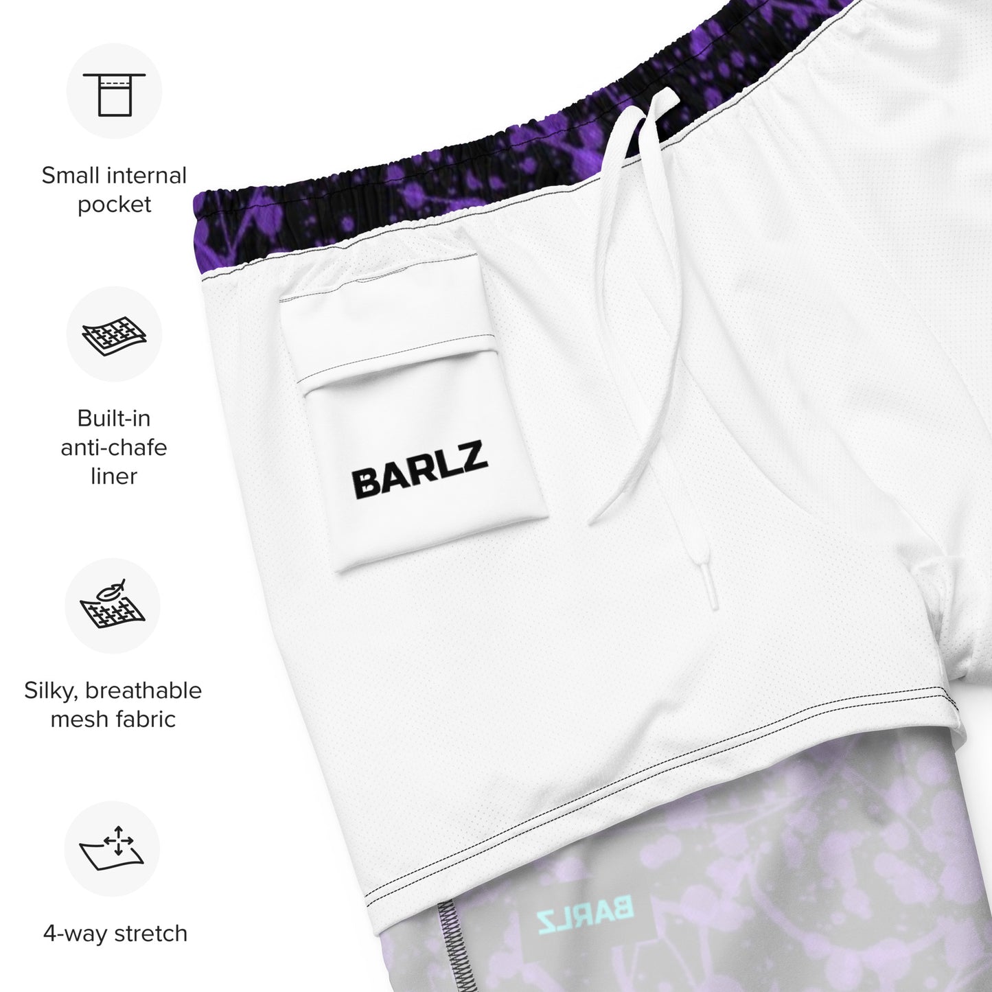 Barlz Cosmic Grape Recycled Beach Trunks